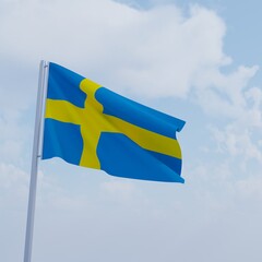 National country flag 3d illustration