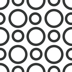 Geometric seamless pattern circles, rings. Vector illustration