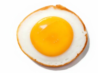 fried egg isolated on white background