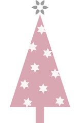 Weihnachtsbaum, Christbaum rosa mit transparentem Hintergrund 