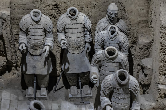 Terracotta Army or Terra Cotta Warriors and Horses (210 - 209 BC) - terracotta sculptures depicting armies of first emperor of China Qin Shi Huang. PIT 3 - Command Post. XI’AN, CHINA. JULY 27, 2023.