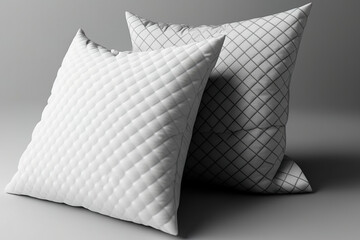 pillows, or two pillows, against a fresh background. Generative AI