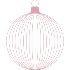 Weihnachtskugel rosa mit transparentem Hintergrund 