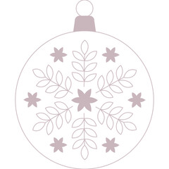 Weihnachtskugel Malve mit transparentem Hintergrund 