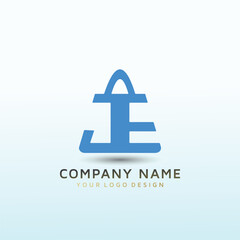 E Commerce Logo to letter JE appeal to all people and customers