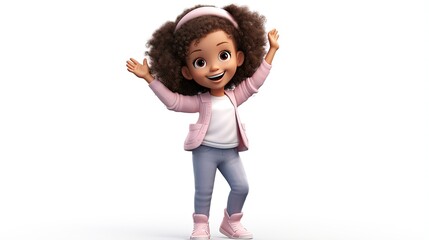 3d child cartoon character boy girl smile  - Powered by Adobe