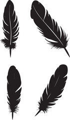 feather vector black color illustration