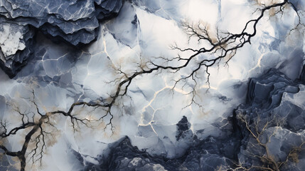 Glacial lace patterns in delicate overlays - obrazy, fototapety, plakaty