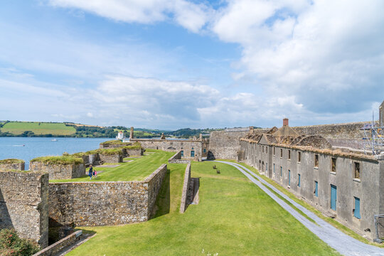 Roofless barracks and gun positions at Charles fort Kinsale Ireland