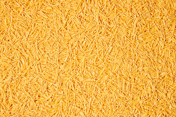 pasta abstract pattern food background  on yellow pastel background