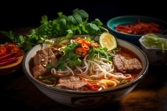 Vietnamese Culinary Delight: Bun Bo Hue Noodle Soup