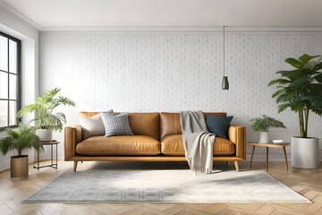 modern living room with sofa