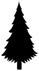Obraz premium Pine tree silhouette icon. 