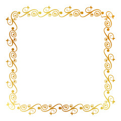 simple seamless vector gold golden square hand draw sketch floral border
