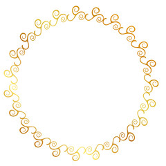 simple seamless vector gold golden circle hand draw sketch floral border