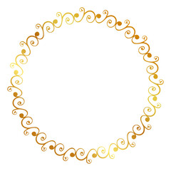 simple seamless vector gold golden circle hand draw sketch floral border