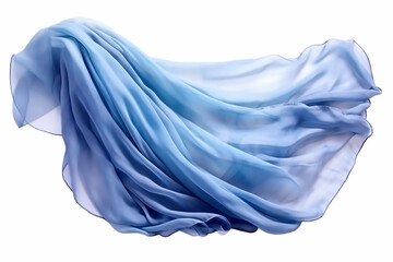 Elegant thin blue silk. Generative AI