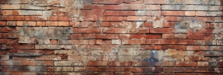 Image of an old brick wall, texture of worn out bricks.