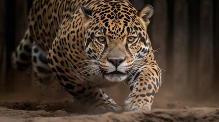 Portrait of leopard (Panthera onca)