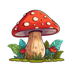 Cute mushroom illustration; suited for small businesses, farms, farmers markets, education, and seasonal events