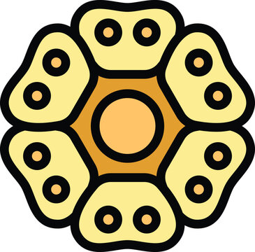 recommend clip art: Bouquet rafflesia icon outline vector. Flower plant. Tropical plant color flat