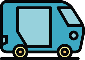 Tuk trishaw icon outline vector. Old bike. Asia cyclo color flat