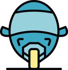 Bajaj tricycle icon outline vector. Old trishaw. Asia tuk color flat