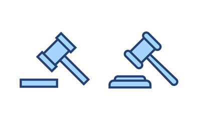 Gavel icon vector. judge gavel sign and symbol. law icon. auction hammer