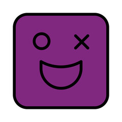 simple robot emoticon element