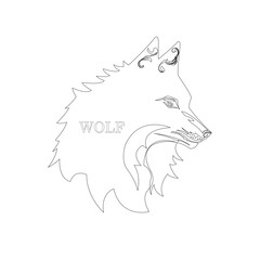 wolf dog shield vector logo icon