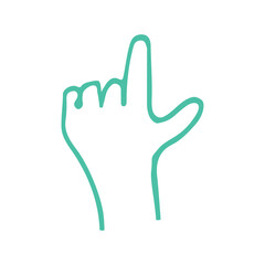 Hand and forefinger with thumb illustration