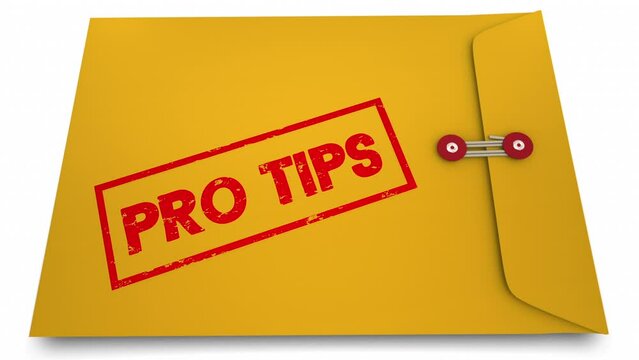 Pro Tips Yellow Envelope Secrets Advice Help Classified 3d Animation