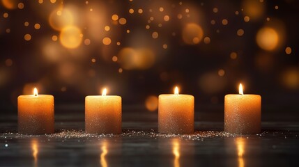 christmas candles on a dark background