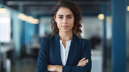 Fototapeta premium portrait of a businesswoman looking at camera 