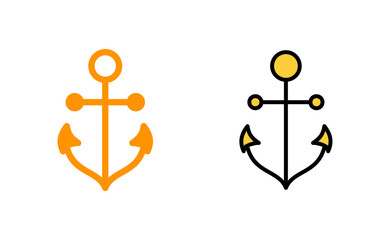 Anchor icon set for web and mobile app. Anchor sign and symbol. Anchor marine icon.