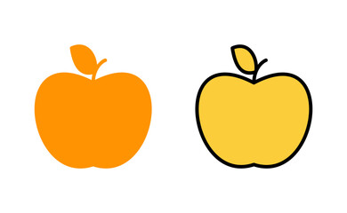 Apple icon set for web and mobile app. Apple sign and symbols for web design.