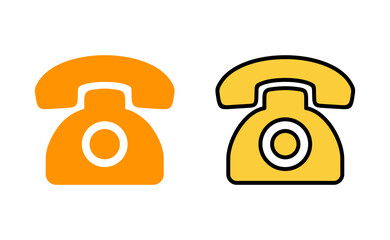 Telephone icon set for web and mobile app. phone sign and symbol