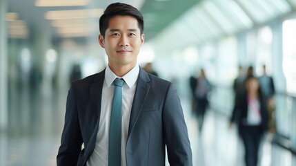 Fototapeta premium portrait of an asian businessman at office