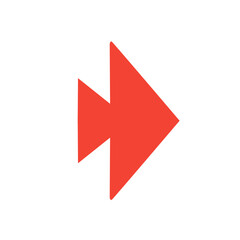 Red Righ Arrow Vector Icon 