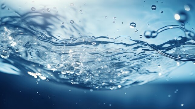 water splash in blue. generative ai