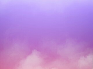 The background of the sky with natural clouds on the gentle twilight atmosphere with pastel rainbow gradations blends pink, purple and blue like subtle, and the faded white mist blur adds soft.