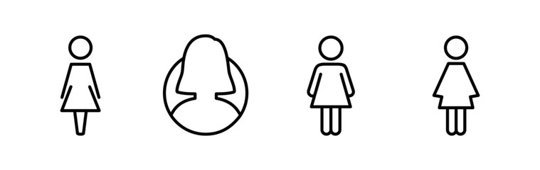 Female icon vector. toilet icon. restroom sign. gender