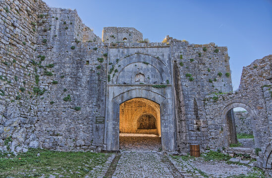 Medieval Rosafa Fortress Entrance in Skadar, Albania