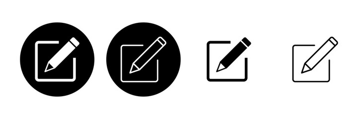 Edit icon set. edit document icon. edit text icon. pencil. sign up