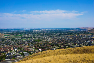 Kennewick, Pasco and Richland Tri-Cities Washington from aerial view.