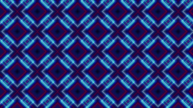 Bright blue and red stripes pattern abstract motion background. Seamless loop animation