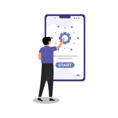  Mobile UI flat design illustration vector element