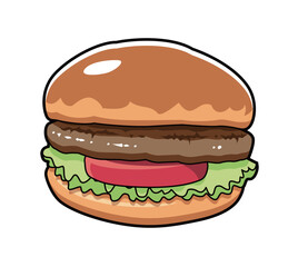 ハンバーガー　イラスト