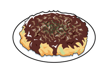 お好み焼き　イラスト