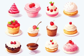 set of cupcakes